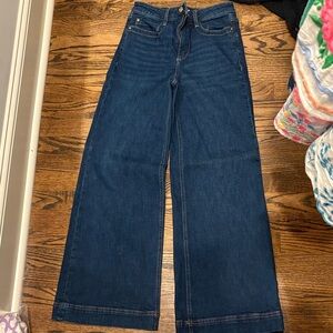 Maeve Dark Indigo Wide-Leg Jeans